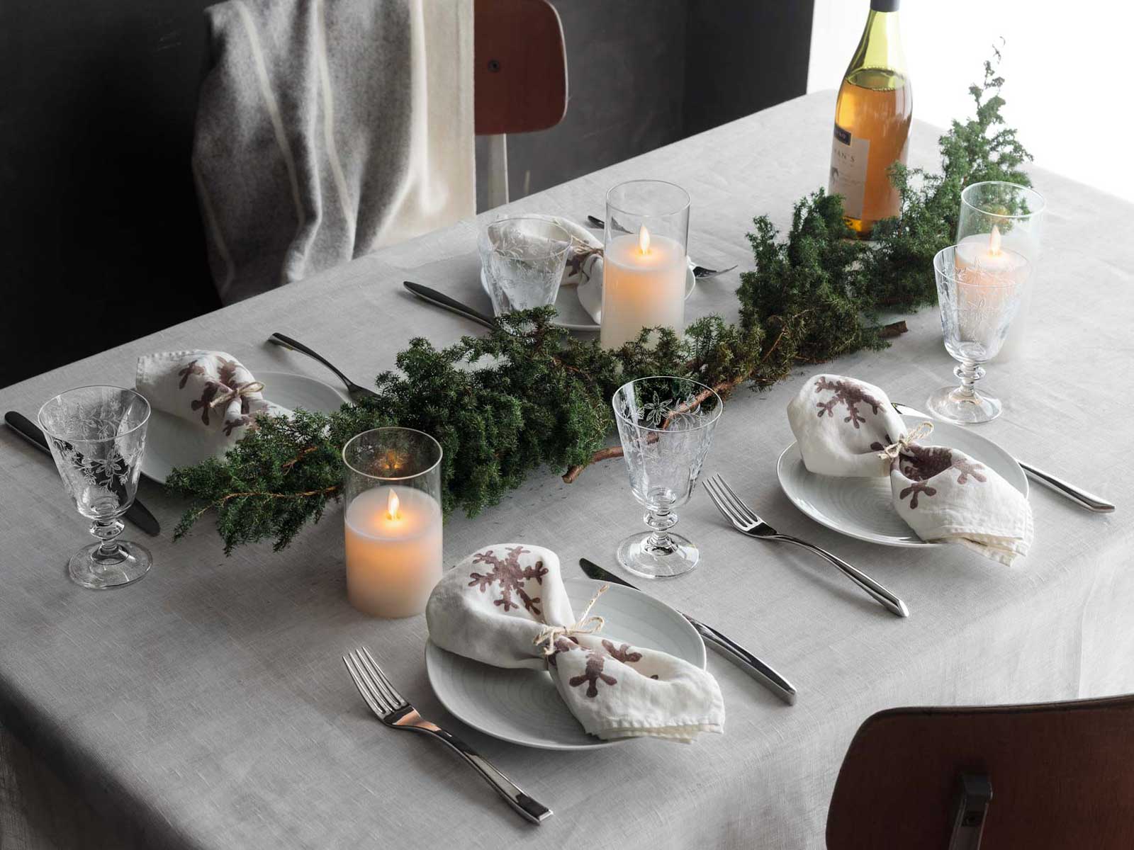 リーノ・エ・リーナのクリスマスのテーブルコーディネート